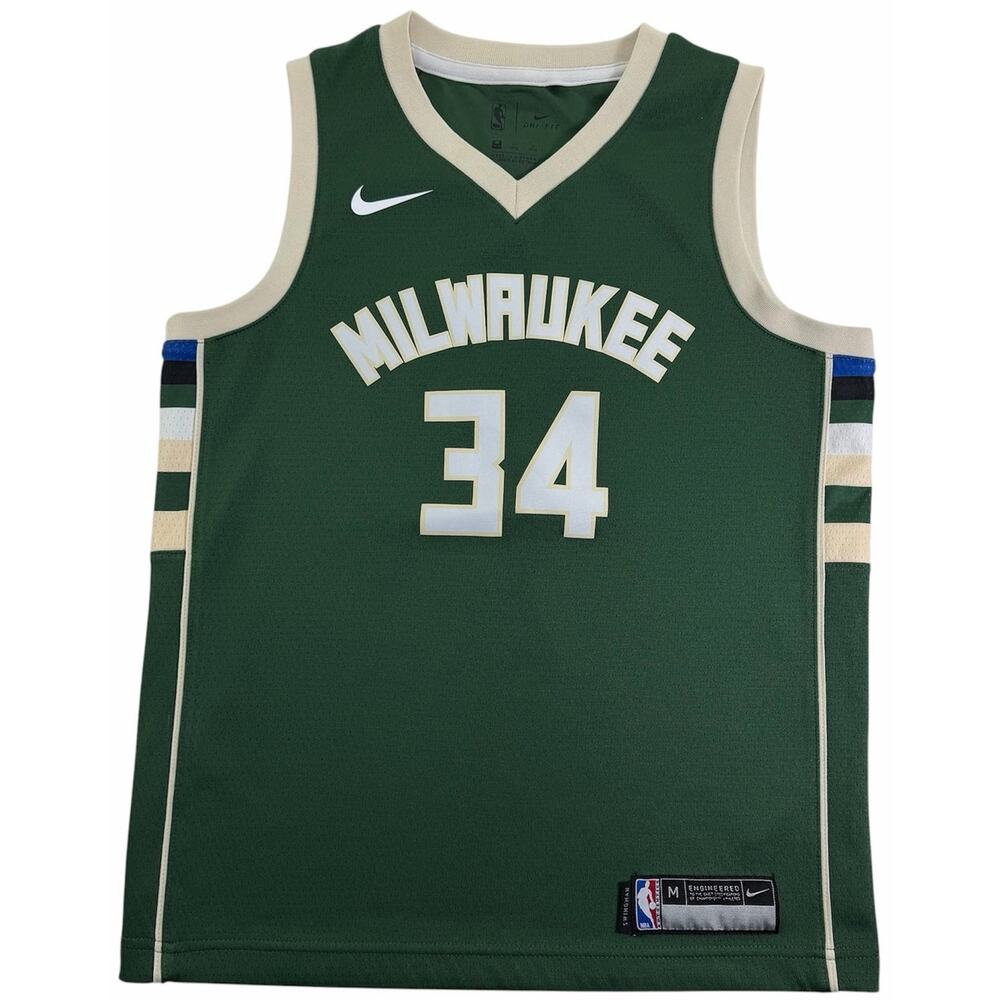 Nike Milwaukee Bucks Giannis Antetokounmpo Icon Edition Youth Medium Jersey